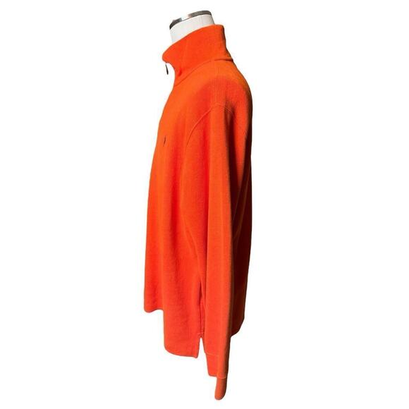 Ralph Lauren Polo Orange Quarter Zip Pullover Sweater Men’s XL 100% Cotton - Picture 3 of 8